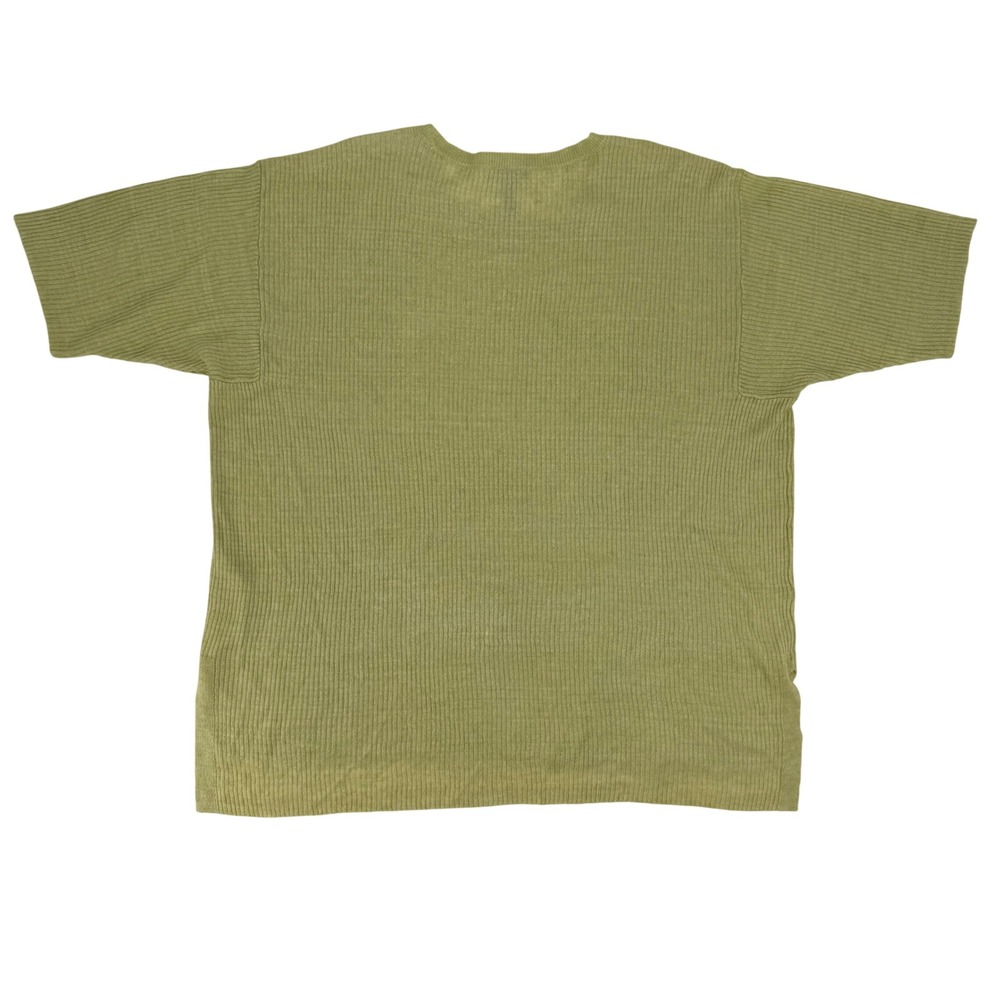 Eileen Fisher Organic Linen Tunic Crew Neck Canary Ribbed Short Sleeve XL - Picture 5 of 11